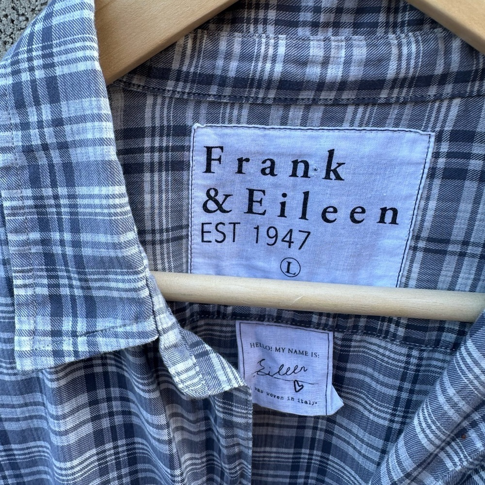 Frank & Eileen Gray Plaid Women's Top - Picture 2 of 10